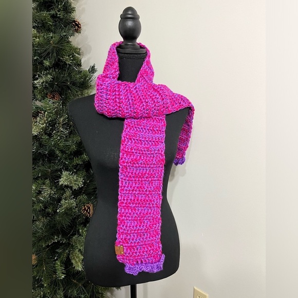 Knana Knots Accessories - NWT Knana Knots Scarf and Headband Ear Warmers, Hot Pink and Purple
